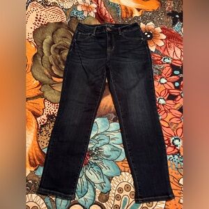 EUC Maurice’s high rise dark wash blue denim jean size 10